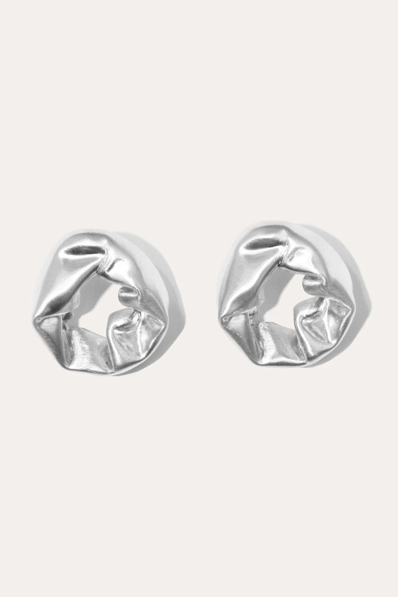 Scrunch Silver Earrings