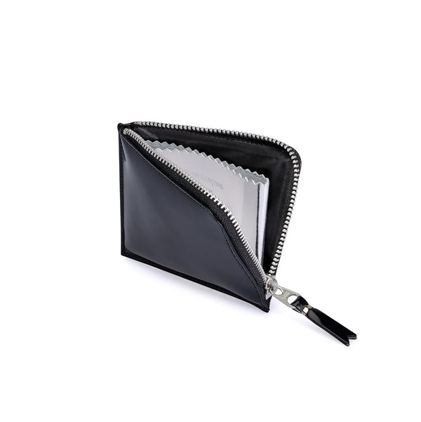 CDG Mirror Inside Side Zip Wallet Silver SA3100MI