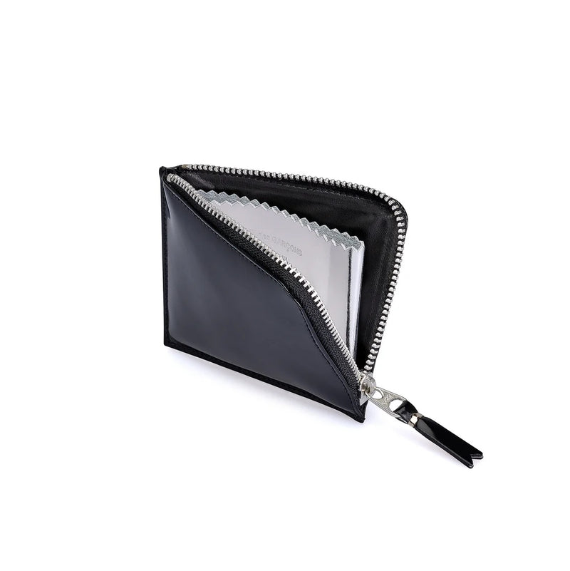 CDG Mirror Inside Side Zip Wallet Silver SA3100MI