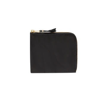 CDG Washed Leather Line Side Zip Wallet Black