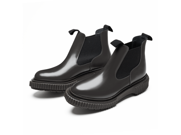 Type 191 Charcoal Polido Calf Adieu Shoes