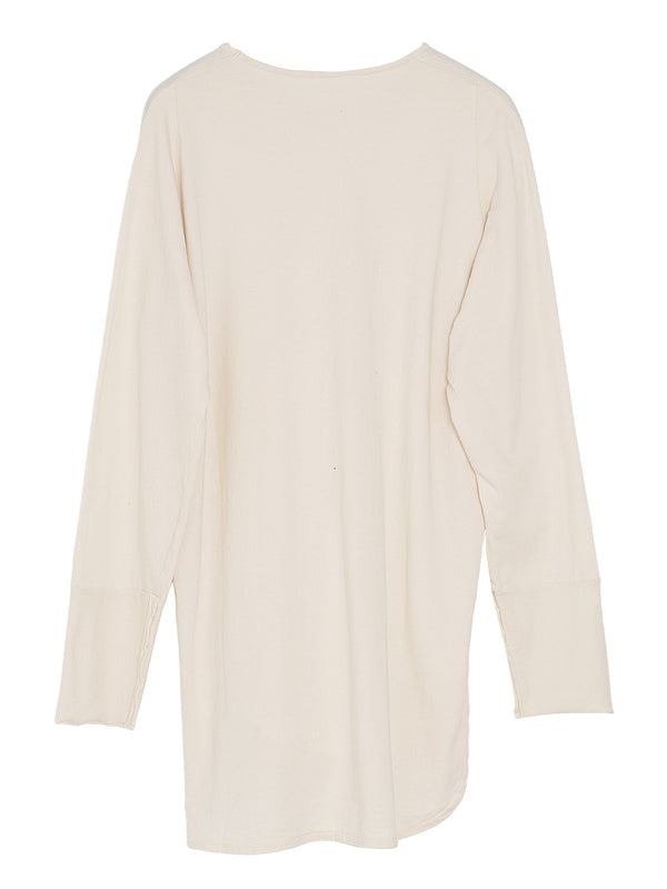 Organic Cotton Long Sleeve Pullover Natural