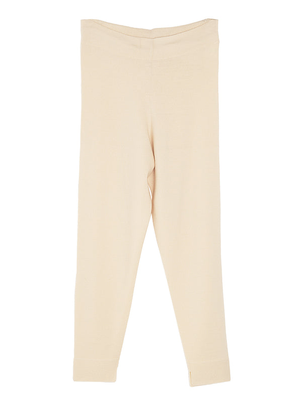 Tasmanian Wool Knit Pants Light Beige