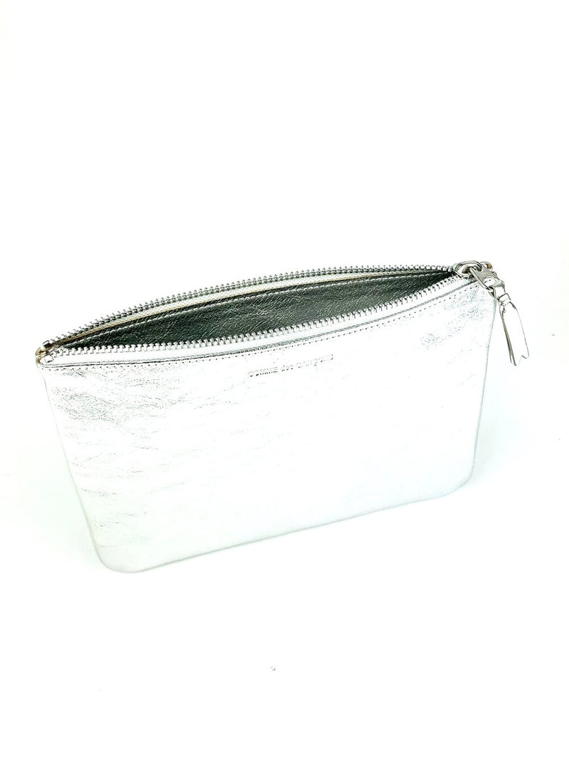 CDG Gold Line Pouch Wallet Silver