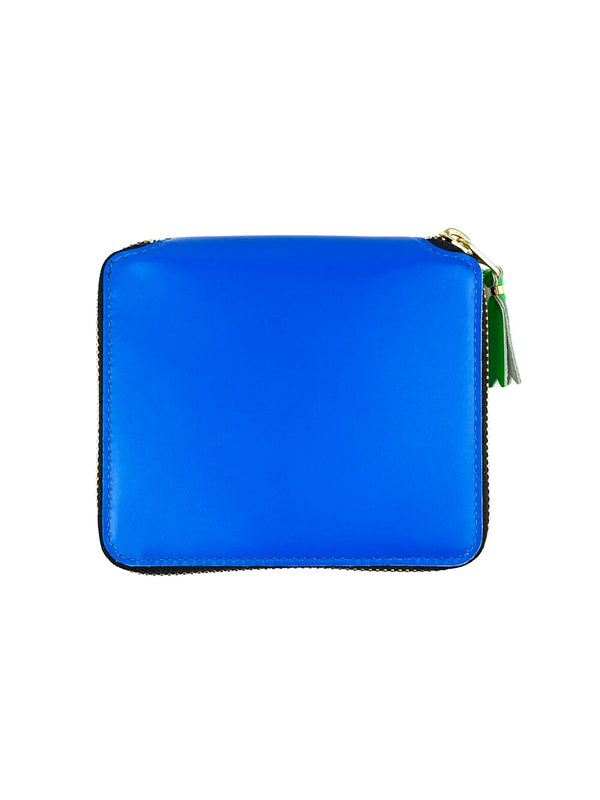CDG Super Fluo Zip Wallet Blue/Green/Orange