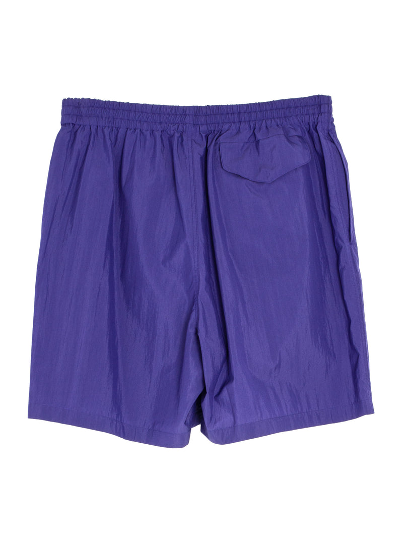 Men's Purple Washed Cotton Blend Weather Easy Shorts Auralee