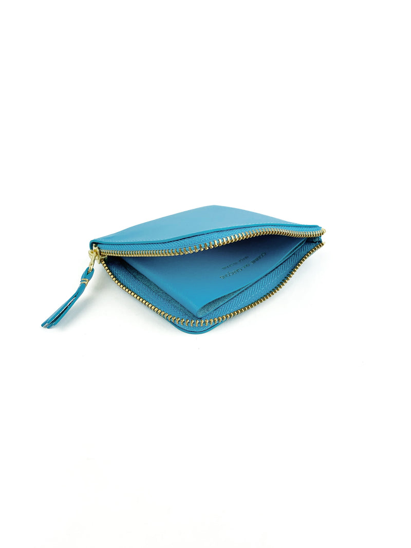 CDG Classic Line Side Zip Wallet Blue