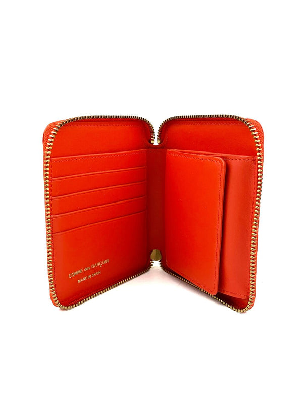 CDG Embossed Zip Wallet Orange
