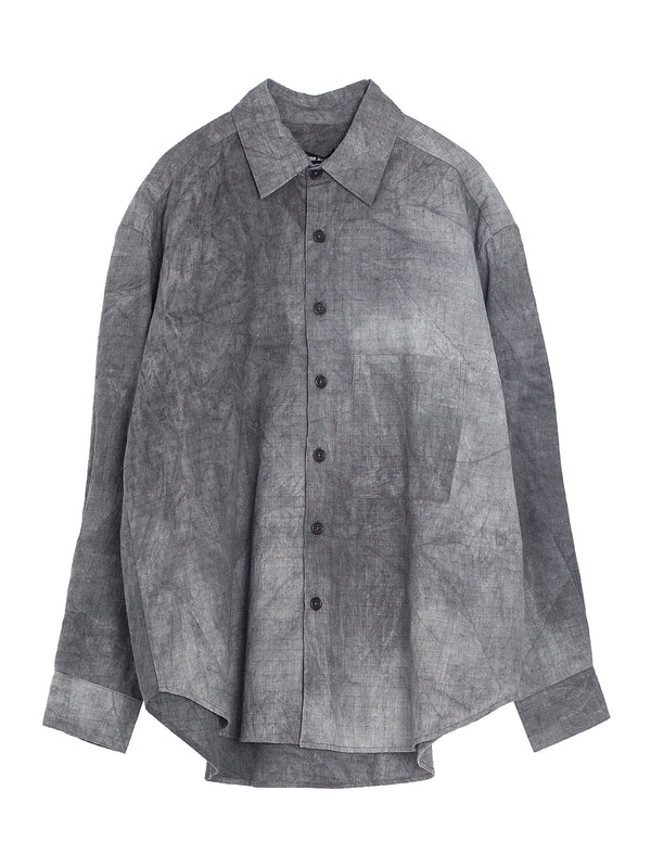 Evan Kinori Big Shirt Two Sumi Ink Cotton Dimity Charcoal