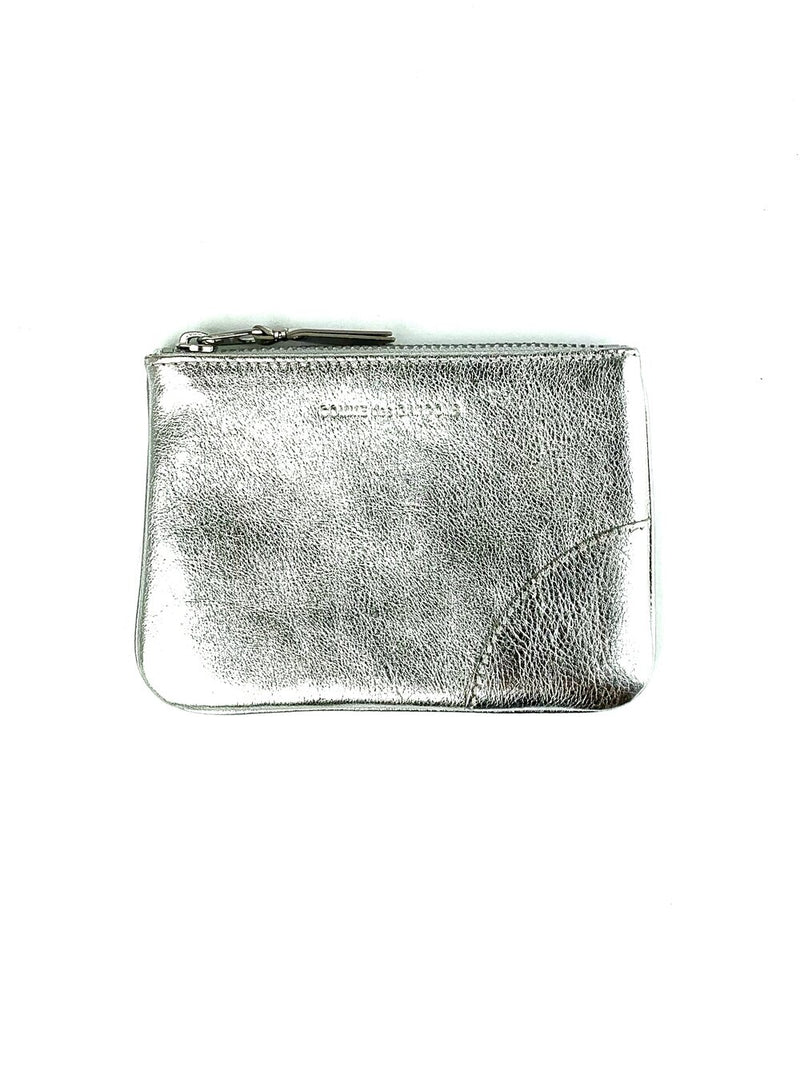 CDG Gold Line Small Pouch Wallet Silver