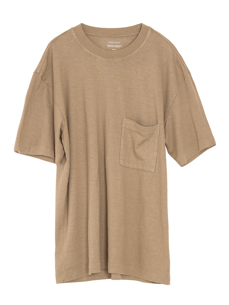 Pocket Tee Organic T-Shirt Cotton/Hemp Jersey Clay
