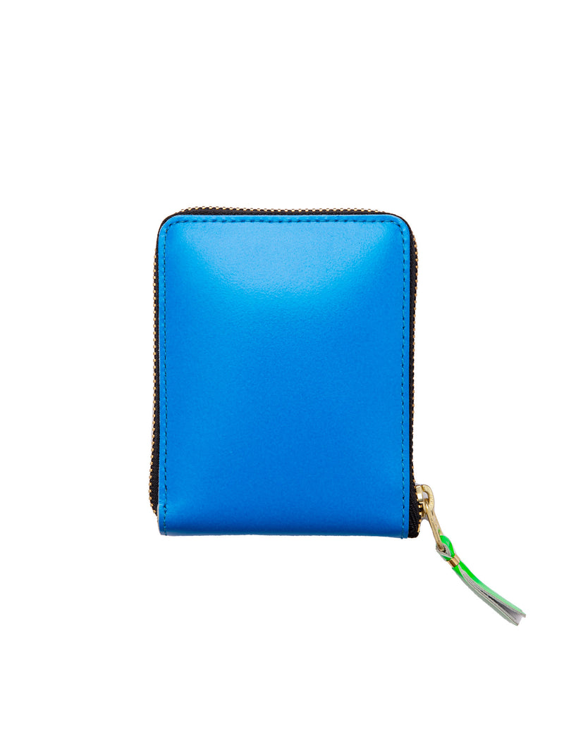 CDG Super Fluo Zip Around Wallet Blue/Green/Orange