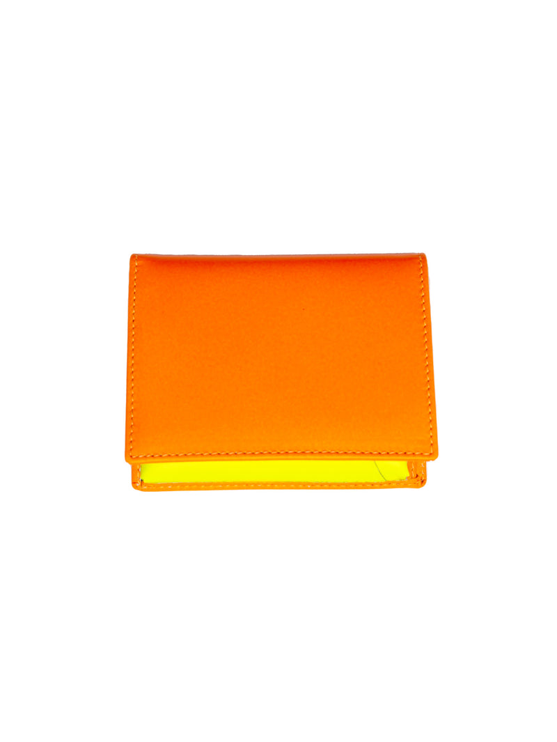 CDG Super Fluo Large Card Wallet Light Orange/Pink