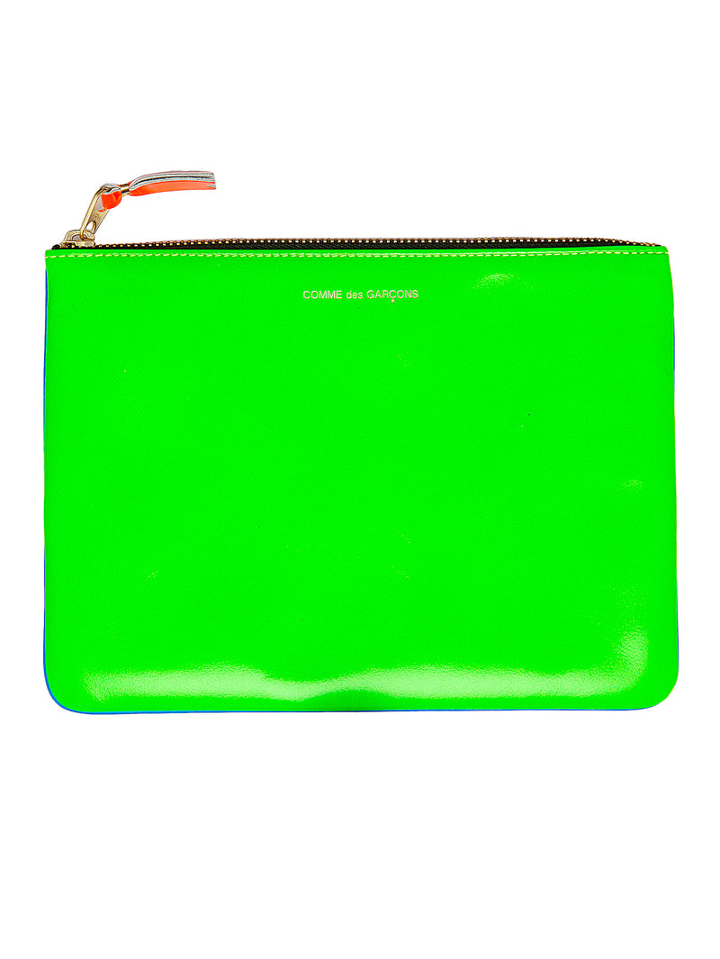 CDG Super Fluo Pouch Wallet Blue/Green