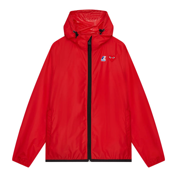 CDG Play x K-Way Claude Full Zip Jacket Red