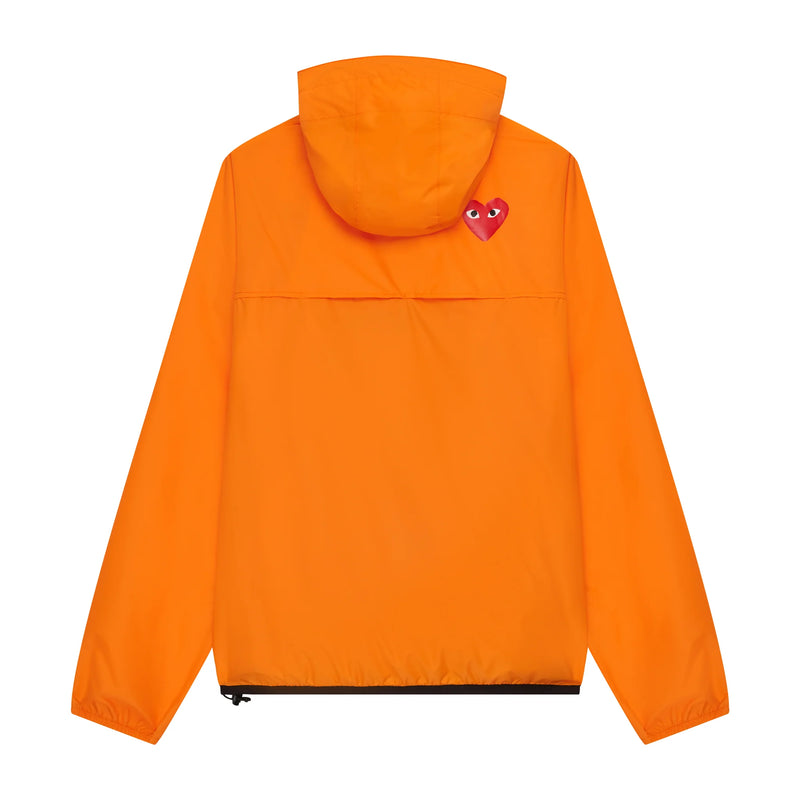 Comme des Garçons Play x K-Way Leon Half Zip Jacket Orange Comme des Garçons Play x K-Way Leon Half Zip Jacket Orange