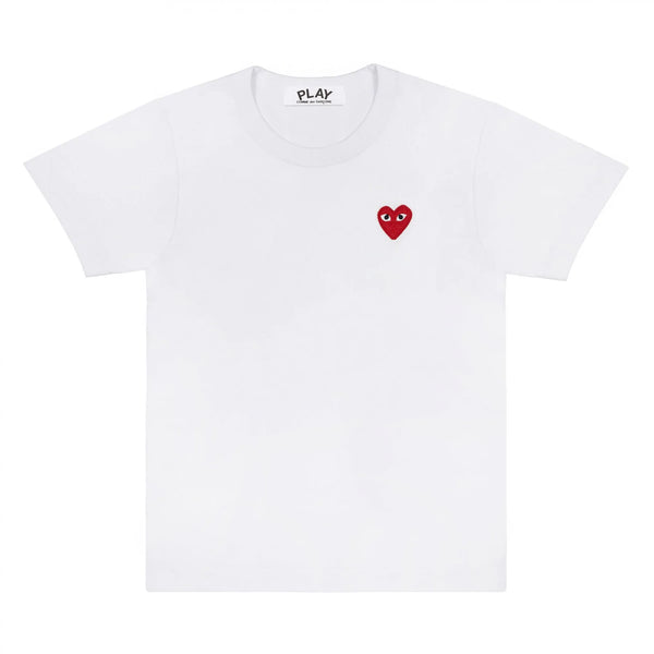 Comme des Garcons Play Women s Classic T Shirt White Opia