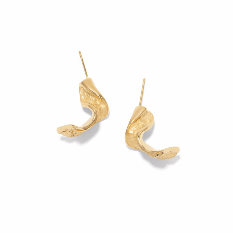 Twisted Foil Gold Vermeil Earrings