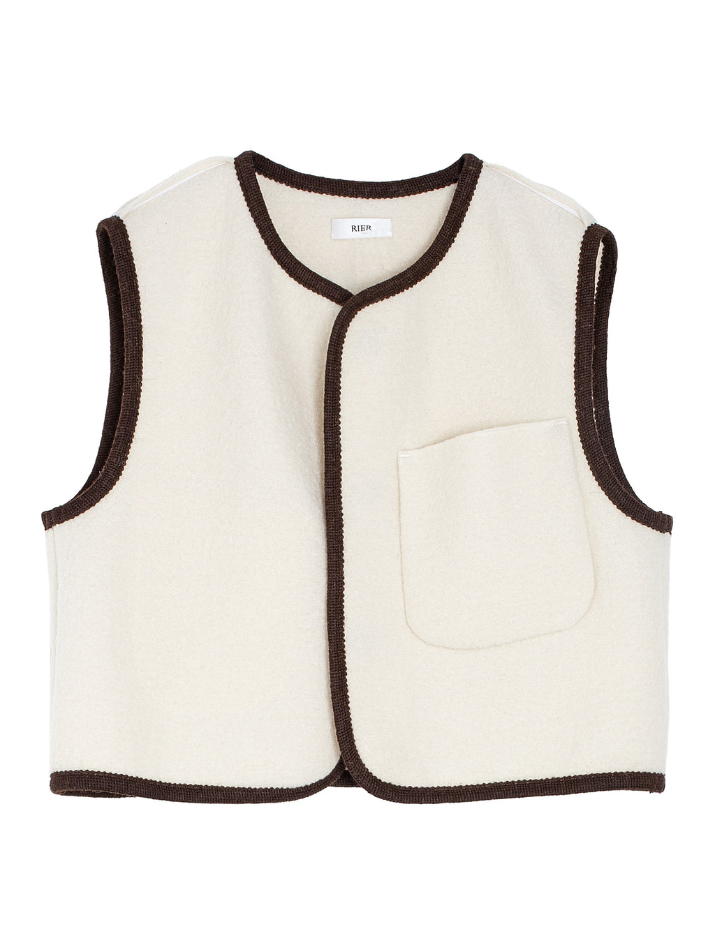 Rier Walker Gilet Utility Crop Bicolor Ivory – Opia