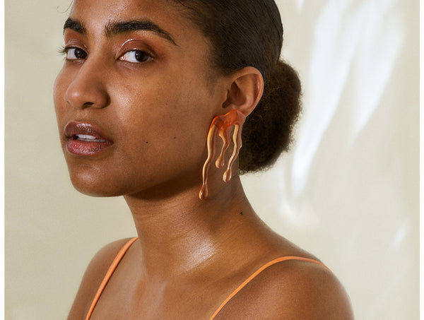 Isabelle Mayer «Orange Poison" Earrings