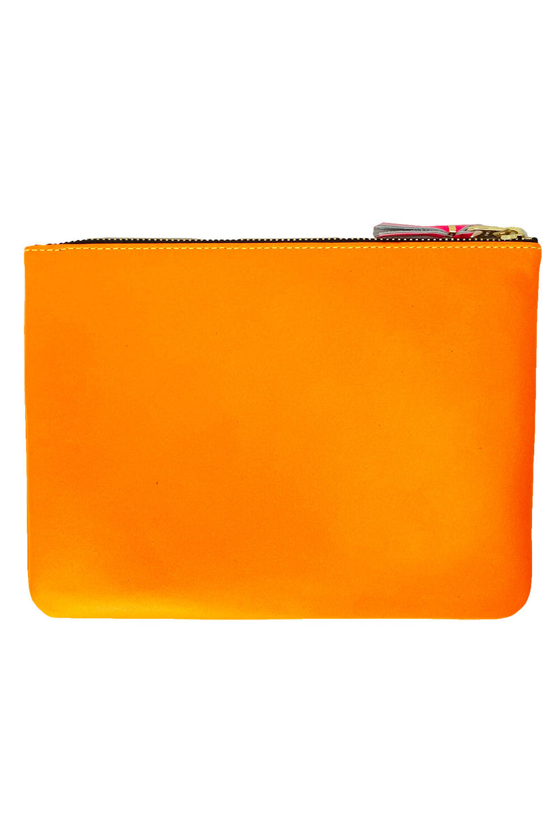 CDG Super Fluo Pouch Wallet Yellow/Light Orange